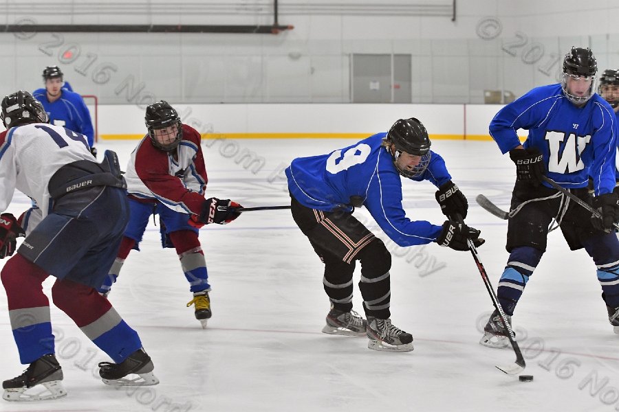Wheaton College Men\'s Ice Hockey vs Middlesex Community College. - Photo By: KEITH NORDSTROM